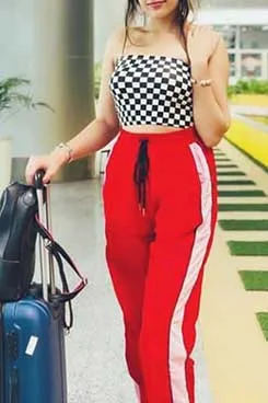 Fatima looking red hot in sexy red outfit