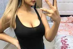 Nidhi showing her cleavage in black bra